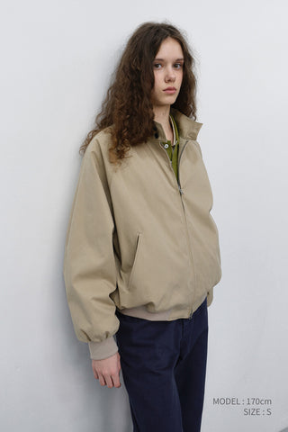 UNISEX VOLUME HARRINGTON JACKET BEIGE