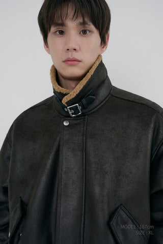 UNISEX VOLUME AVIATOR BLOUSON BLACK