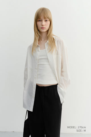 UNISEX SUMMER BREEZE STRIPED OVERSHIRT WHITE