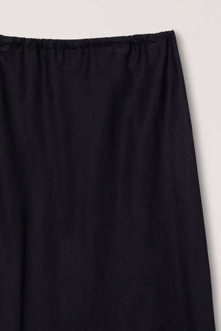 LINEN MAXI SKIRT BLACK