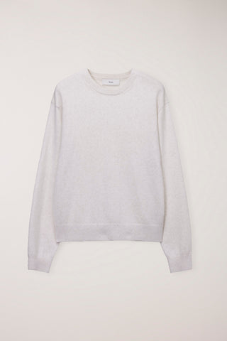UNISEX ESSENTIAL CREWNECK SWEATER MELANGE IVORY