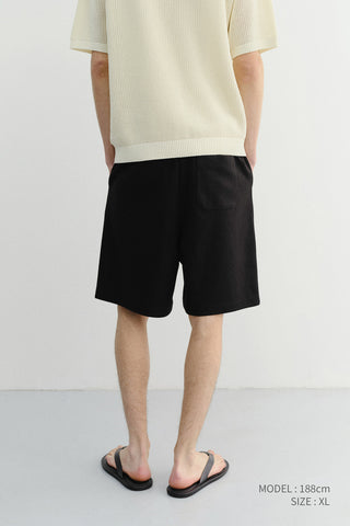 UNISEX LOGO SWEAT SHORTS BLACK