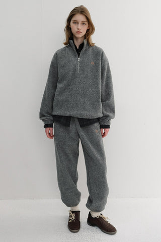 UNISEX BOUCLE JOGGER PANTS MELANGE GREY