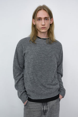 UNISEX HAIRLY SWEATER MELANGE GREY