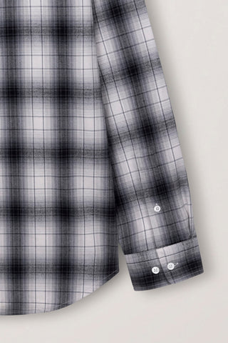 UNISEX WINTER FLANNEL CHECKED SHIRT BLACK