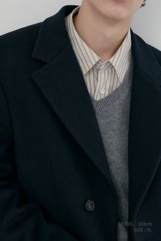 UNISEX LAYERED CASHMERE BLAZER NAVY