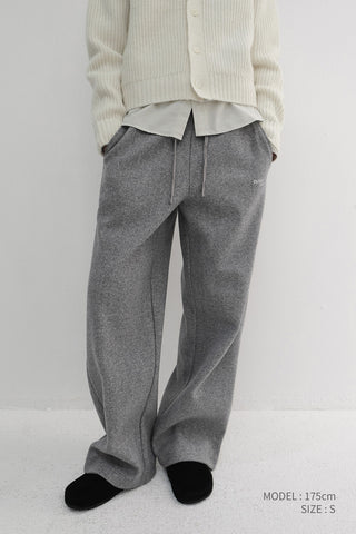 UNISEX JERSEY WIDE PANTS MELANGE GREY