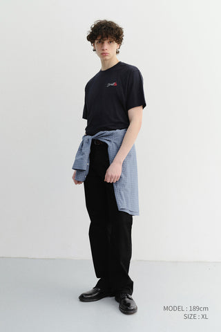 UNISEX MARINE LOGO T-SHIRT FRENCH NAVY