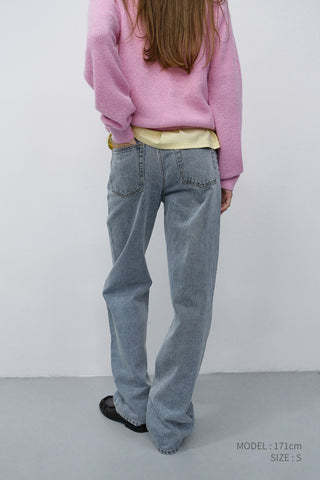 ESSENTIAL STRAIGHT FULL LENGTH JEANS LIGHT BLUE