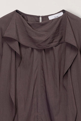 TIE BLOUSE BROWN