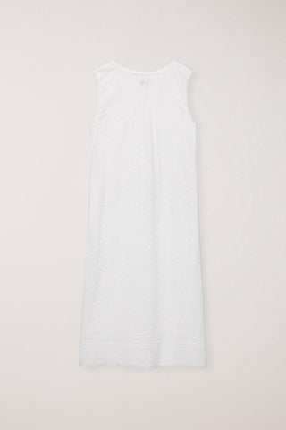 NEEDLEWORK BABYDOLL DRESS WHITE