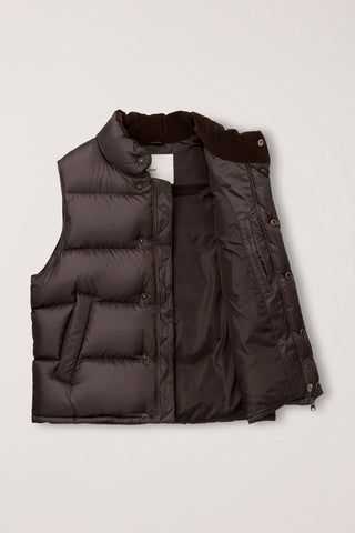 UNISEX GOOSE DOWN VEST BROWN