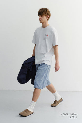 CLASSIC BAGGY DENIM SHORTS LIGHT BLUE