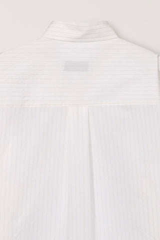 UNISEX SUMMER BREEZE STRIPED OVERSHIRT WHITE