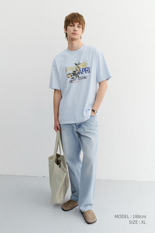 UNISEX LIMONCELLO T-SHIRT SOFT BLUE