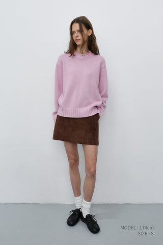 ALTER-SUEDE MINI SKIRT DEEP BROWN