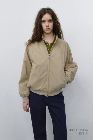 UNISEX VOLUME HARRINGTON JACKET BEIGE