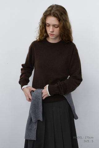 PLEATS LONG SKIRT CHARCOAL GREY