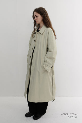 UNISEX PADDED BALMACAAN COAT SOFT BEIGE