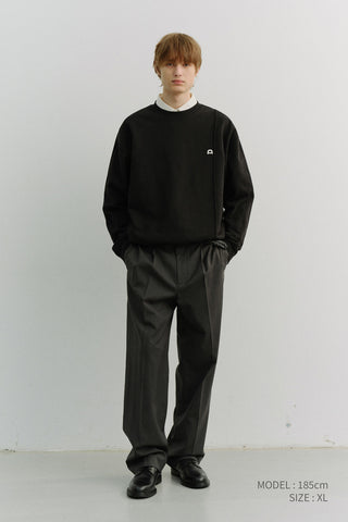 UNISEX DUNST LOGO CREASE SWEATSHIRT BLACK