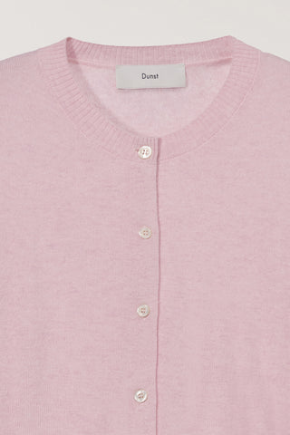ESSENTIAL CREWNECK KNIT CARDIGAN SOFT PINK