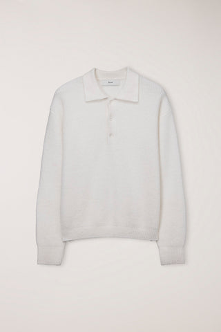 UNISEX HAIRY COLLARED SWEATER IVORY