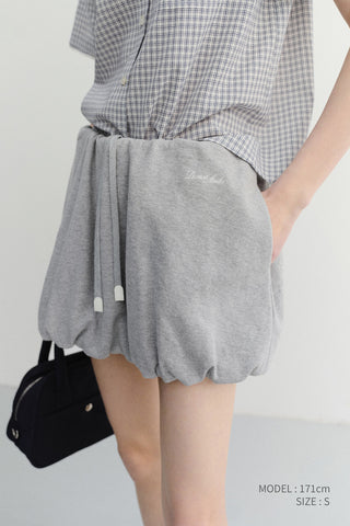 MINI VOLUMED SKIRT MELANGE GREY