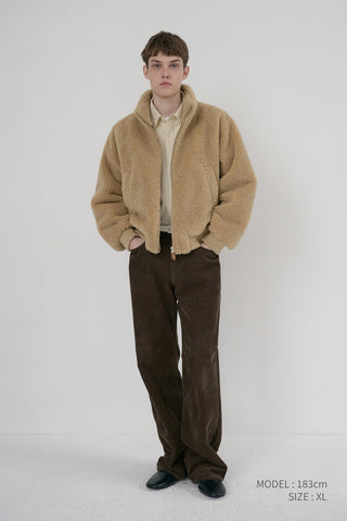 UNISEX BOA FLEECE BLOUSON CAMEL BEIGE