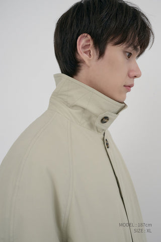 UNISEX PADDED BALMACAAN COAT SOFT BEIGE