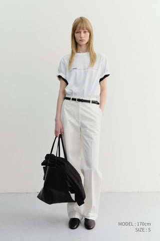 UNISEX MINIMAL LETTERING T-SHIRT OFF WHITE