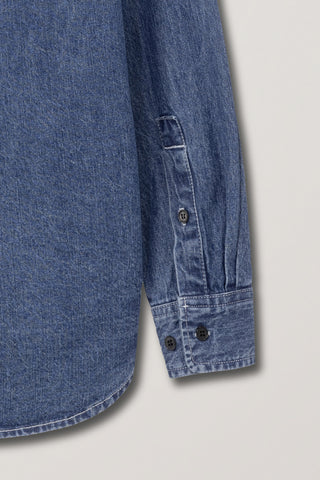 UNISEX OVERSIZED DENIM SHIRT CLASSIC BLUE