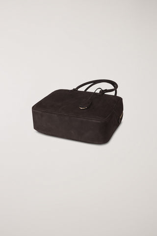 CLASSIC 28 SUEDE BAG DEEP BROWN