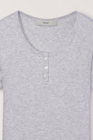CLASSIC SCOOP NECK TOP LIGHT MELANGE GREY