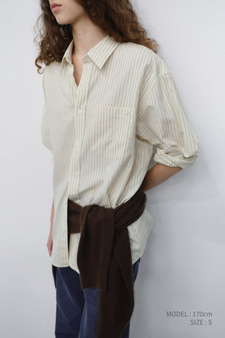 UNISEX INFORMAL SHIRT IVORY STRIPE
