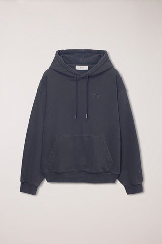 UNISEX GARMENT DYED HOODIE BLACK
