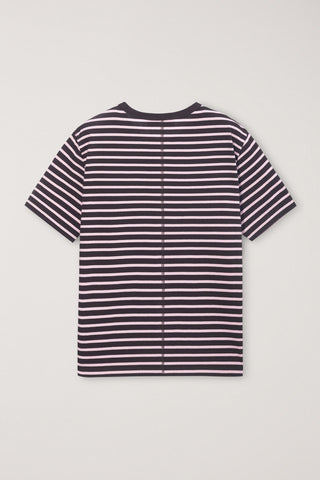 UNISEX STRIPED T-SHIRT BROWN PINK