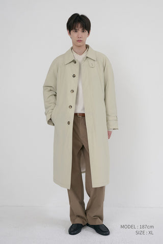 UNISEX PADDED BALMACAAN COAT SOFT BEIGE