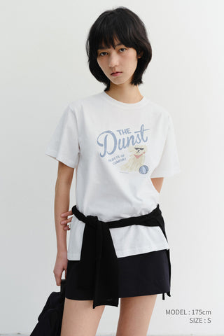 UNISEX DRAWING PUPPY T-SHIRT OFF WHITE