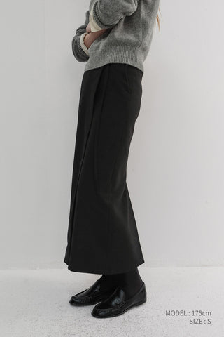 MAXI WRAP SKIRT BLACK