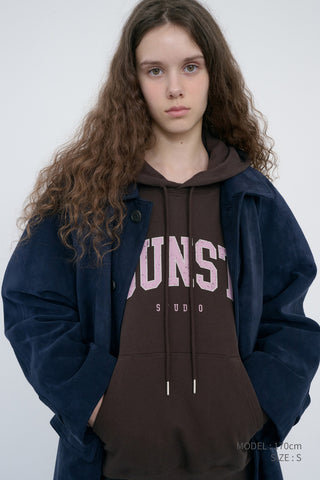 UNISEX ARCH LOGO HOODIE BROWN