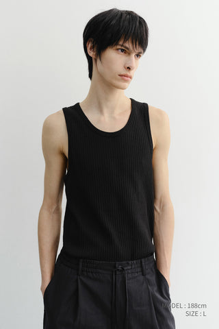 RELAXED SLEEVELESS TOP BLACK