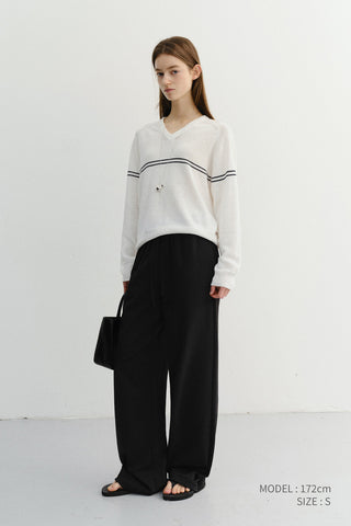 SUMMER WIDE JOGGER PANTS BLACK