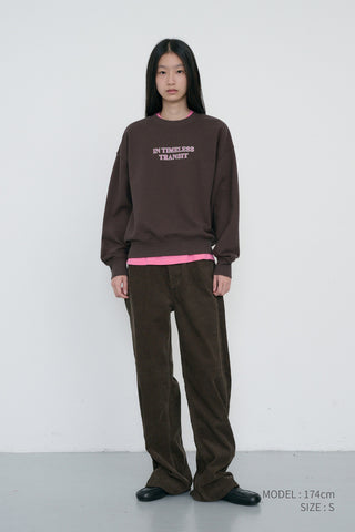 UNISEX SLOGAN SWEATSHIRT BROWN