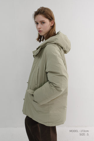 UNISEX GOOSE DOWN PARKA JACKET SOFT KHAKI