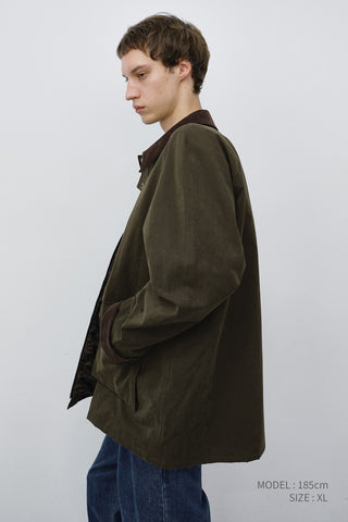 UNISEX WAXED COTTON HUNTING JACKET KHAKI