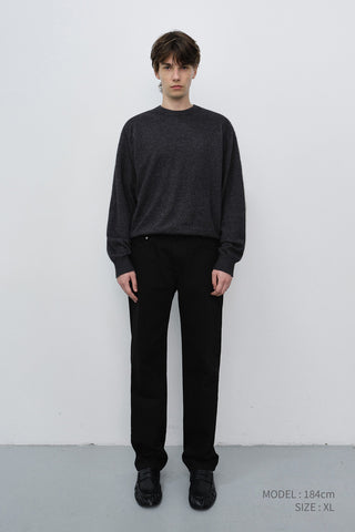 UNISEX ESSENTIAL CREWNECK SWEATER CHARCOAL GREY