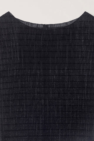 PLEATS BLOUSE BLACK