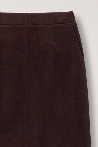 FLEECE MAXI SKIRT CHOCO BROWN