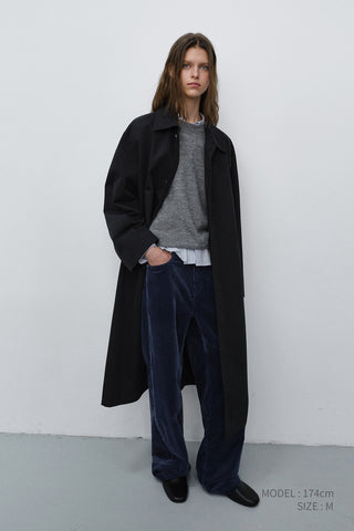 UNISEX REFINED MAC COAT BLACK