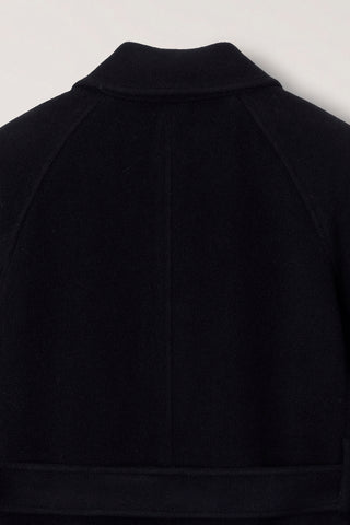 UNISEX BELTED CASHMERE MAC COAT BLACK